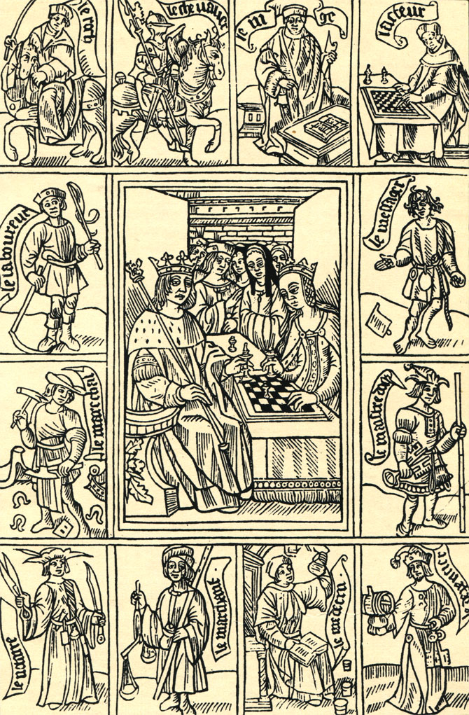 Обложка книги о шахматной игре, Франция, конец XV века