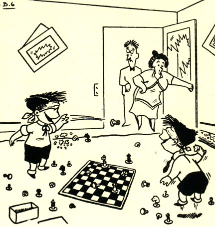 'А папа говорил, что в шахматы 'вслепую' очень трудно играть...' ('Лешикье де Пари')