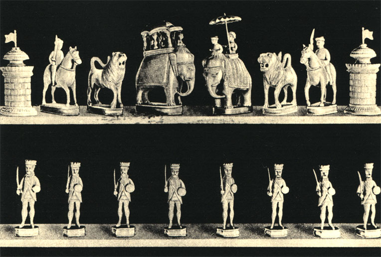 Индийские шахматы из слоновой кости (конец XVIII в.). Собрание А. Хаммонда