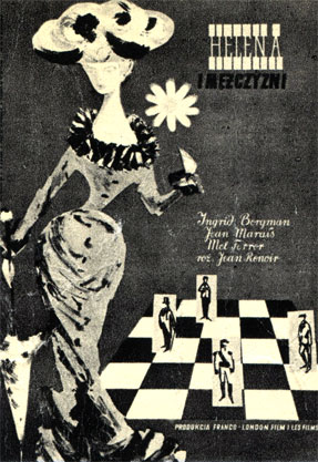 Польский киноплакат работы Лилианы Бачевской к франко-итальянскому фильму 'Елена и мужчины'