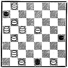13. 'Шахматное обозрение', 1901. Запереть дамку