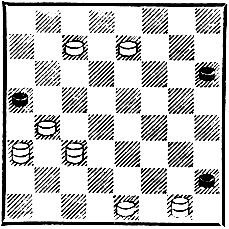 28. 'Шахматное обозрение', 1901. Запереть дамку и простую
