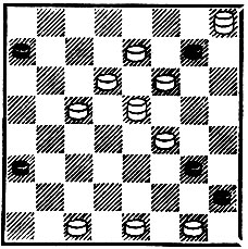 30. 'Шахматное обозрение', 1901. Почетный отзыв. Запереть дамку и простую