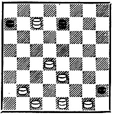 33. 'Шахматное обозрение', 1902. Запереть дамку и простую
