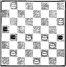 37. 'Шахматное обозрение', 1909. Запереть дамку и простую