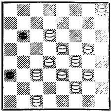 39. 'Шахматное обозрение', 1909. Запереть дамку и простую