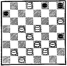 44. 'Шахматное обозрение', 1893. Запереть дамку и 3 простых