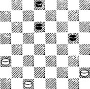 №384. Хейф - С. Корхов 14-е первенство СССР, 1952 (Цвет шашек изменен). Ничья