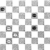 №465. Маламед - Абаулин 21-е первенство СССР, 1965 (Цвет шашек изменен). Ничья