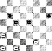 №640. Авербух - Становский 'Шашки', 1977 (Цвет шашек изменен). Ничья