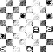 №646. Хейф - Новиков (З. Цирик. 'Русские шашки', 1953). Ход черных. Белые выигрывают