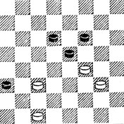 №711. Иордан - Веретэ 15-е первенство СССР, 1953 (Цвет шашек изменен). Выигрыш