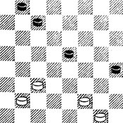 №753. Б. Блиндер - Миротин 6-е первенство СССР, 1934 (Цвет шашек изменен). Выигрыш