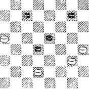 №828. Вигман - Ефимов 'Шашки', 1971 (Цвет шашек изменен). Ничья